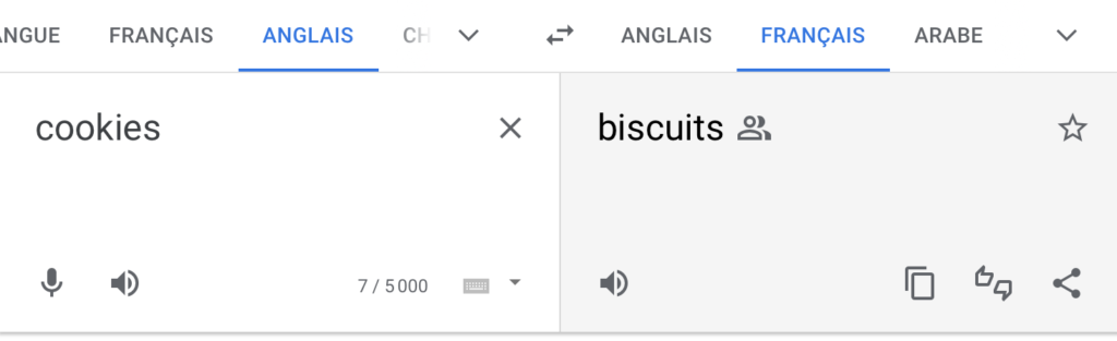 Traduction site web